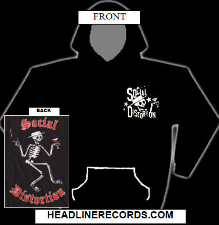 SOCIAL DISTORTION - SKELETON HOODIE SWEATSHIRT