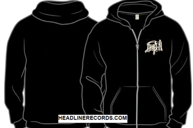 DEATH - OLD LOGO ZIP UP HOODIE SWEATSHIRT