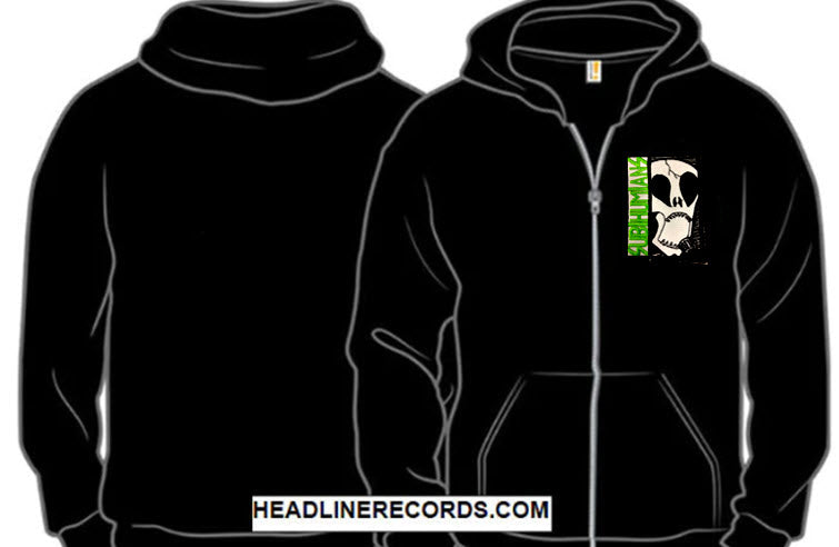SUBHUMANS - SKULL ZIP UP HOODIE SWEATSHIRT