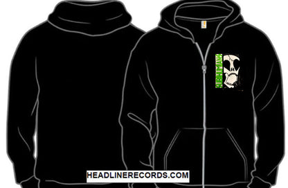SUBHUMANS - SKULL ZIP UP HOODIE SWEATSHIRT