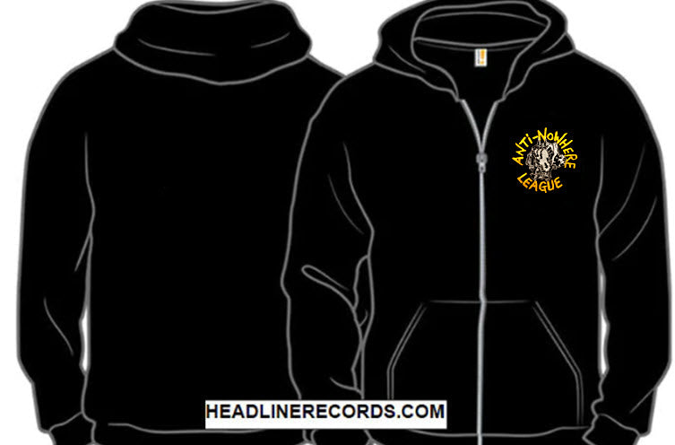 ANTI NOWHERE LEAGUE - FIST ZIP UP HOODIE SWEATSHIRT