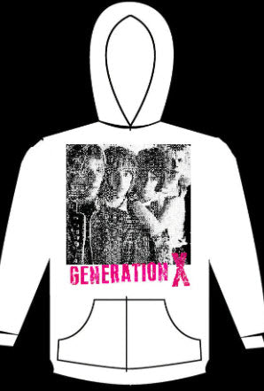 GENERATION X - BAND PICTURE WHITE HOODIE SWEATSHIRT