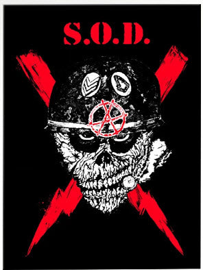 S.O.D - SCRAWLED LIGHTNING POLYESTER POSTER