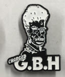 GBH - LEATHER BRISTLES STUDS AND ACNE ENAMEL PIN BADGE