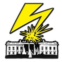 BAD BRAINS - THUNDER W/ WHITE HOUSE ENAMEL PIN BADGE