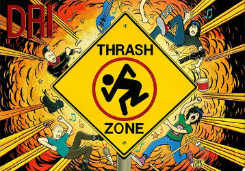 D.R.I - THRASH ZONE CANVAS POSTER