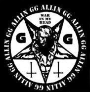 GG ALLIN - WAR IN MY HEAD BACK PATCH