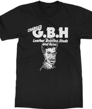 GBH - LEATHER, BRISTLES, STUDS AND ACNE (BLACK) TEE SHIRT