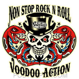 VINCE RAY STICKER - NON STOP ROCK'N'ROLL