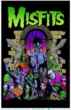 MISFITS - EARTH AD LIGHTENING BLACKLIGHT POSTER