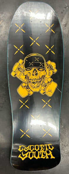 CYCOTIC YOUTH - SKATE SKULL OLD SCHOOL SKATEBOARD