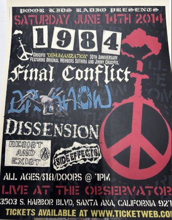 CRUCIFIX / FINAL CONFLICT / DR KNOW POSTER