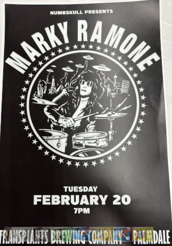 MARKY RAMONES FLYER TOUR POSTER