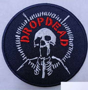 DROP DEAD - SKELETON CIRCLE EMBROIDERED PATCH