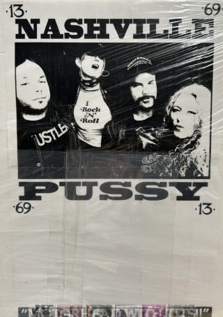 NASHVILLE PUSSY - MOTORHEAD WITH TITS PROMO POSTER
