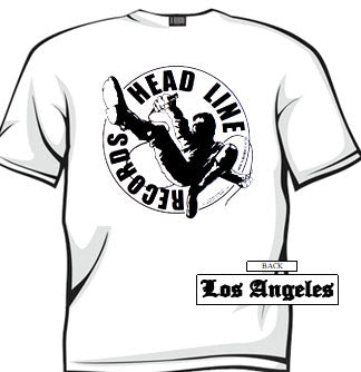 FREE HEADLINE RECORDS - CLASSIC LOGO / LOS ANGELES TEE SHIRT