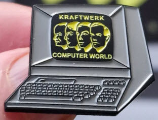 KRAFTWERK - COMPUTER WORLD CUT OUT ENAMEL PIN