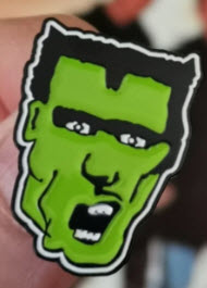 METEORS - MUTANT ROCK CUT OUT ENAMEL PIN