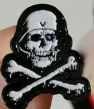 VIBRATORS - CROSS BONES ENAMEL PIN