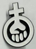 ENAMEL PIN - FEMINIST LOGO CUT OUT