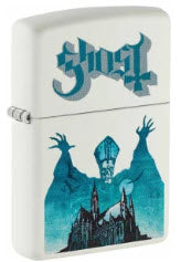 GHOST - WHITE MATTE ZIPPO LIGHTER REFILL METAL