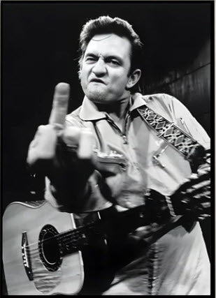 JOHNNY CASH - FINGER (VERTICAL) POSTER