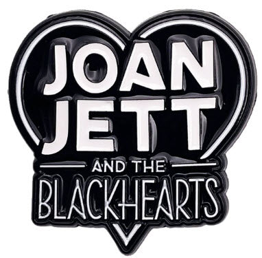 JOAN JETT & THE BLACKHEARTS - LOGO CUT OUT ENAMEL PIN BADGE