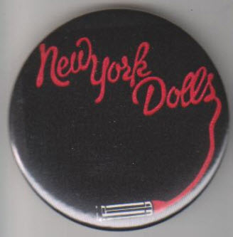 NEW YORK DOLLS - LIPSTICK LOGO 2.25" BIG BUTTON