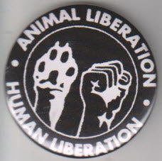 2.25" BIG BUTTON - ANIMAL LIBERATION HUMAN LIBERATION