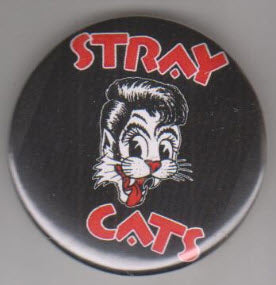 STRAY CATS - STRAY CATS W LOGO 2.25" BIG BUTTON