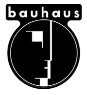 BAUHAUS - BAUHAUS W/ LOGO DIE CUT STICKER