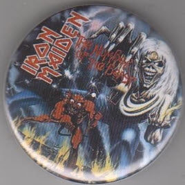 IRON MAIDEN - THE NUMBER OF THE BEAST 2.25" BIG BUTTON