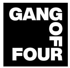 GANG OF FOUR - LOGO STICKER
