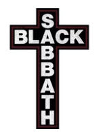 BLACK SABBATH - CROSS CUT OUT STICKER