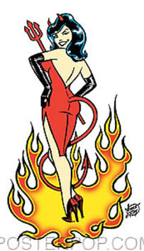 VINCE RAY STICKER - DEVIL GIRL