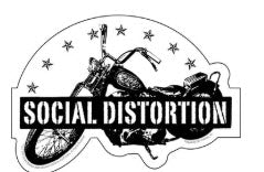 SOCIAL DISTORTION - MOTO STAR DIE CUT STICKER