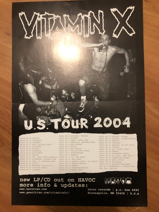 VITAMIN X US TOUR 2004 POSTER