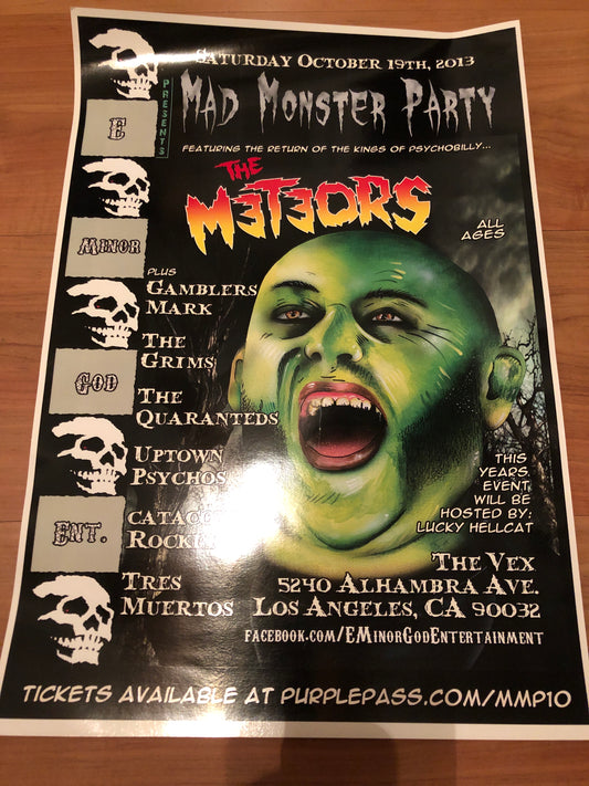 METEORS MAD MONSTER PARTY FLYER