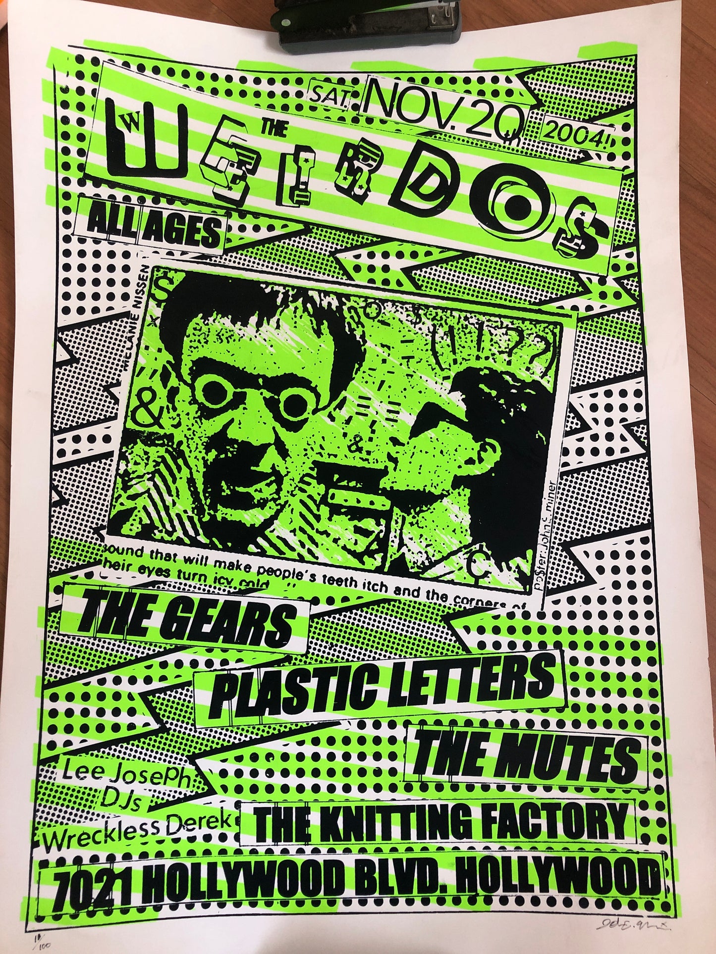 WEIRDOS / GEARS / PLASTIC LETTERS FLYER POSTER