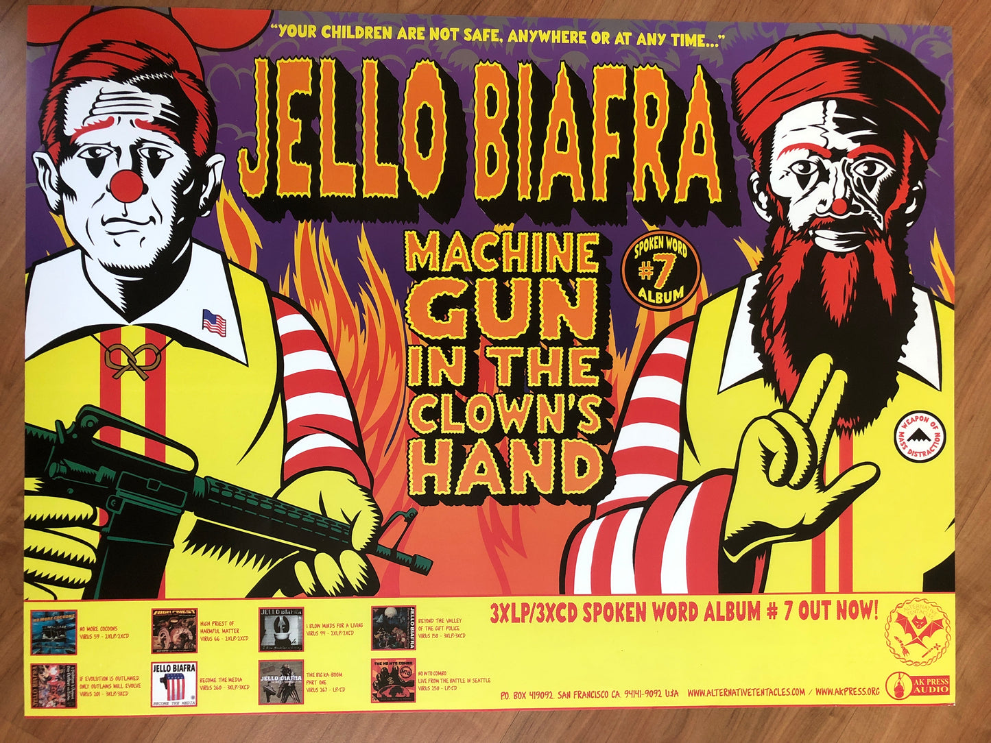 JELLO BIAFRA - MACHINE GUN POSTER