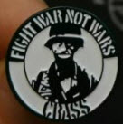 CRASS - FIGHT WAR NOT WARS  (CIRCLE) ENAMEL PIN
