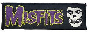 MISFITS - MISFITS W/ SKULL STRIP EMBROIDERED PATCH