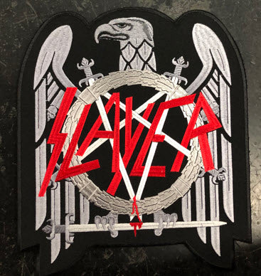 SLAYER - EAGLE EMBROIDERED CUT OUT BACK PATCH