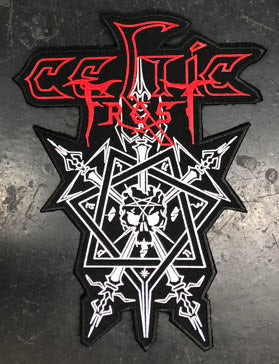 CELTIC FROST - LOGO EMBROIDERED CUT OUT BACK PATCH