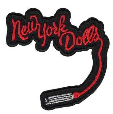 NEW YORK DOLLS - LIPSTICK DIE CUT EMBROIDERED PATCH