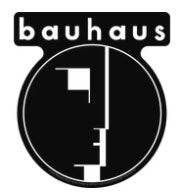 BAUHAUS - BAUHAUS + LOGO EMBROIDERED PATCH