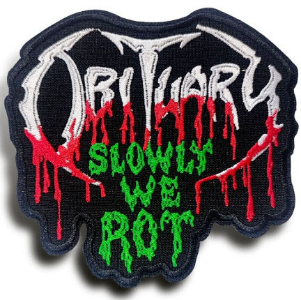 OBITUARY - SLOWLY WE ROT CUT OUT EMBROIDERED PATCH