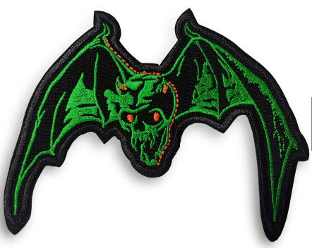 OVERKILL - BAT SKULL LOGO CUT OUT EMBROIDERED PATCH