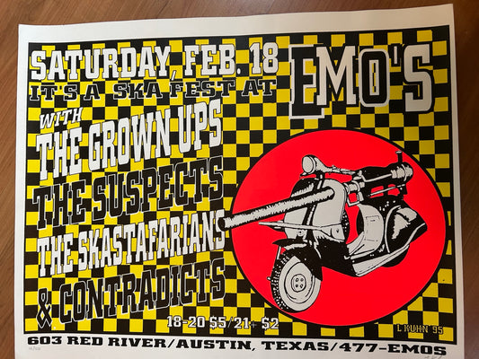 THE GROWN UPS / THE SUSPECTS / THE SKASTAFARIANS / CONTRADICTS POSTER