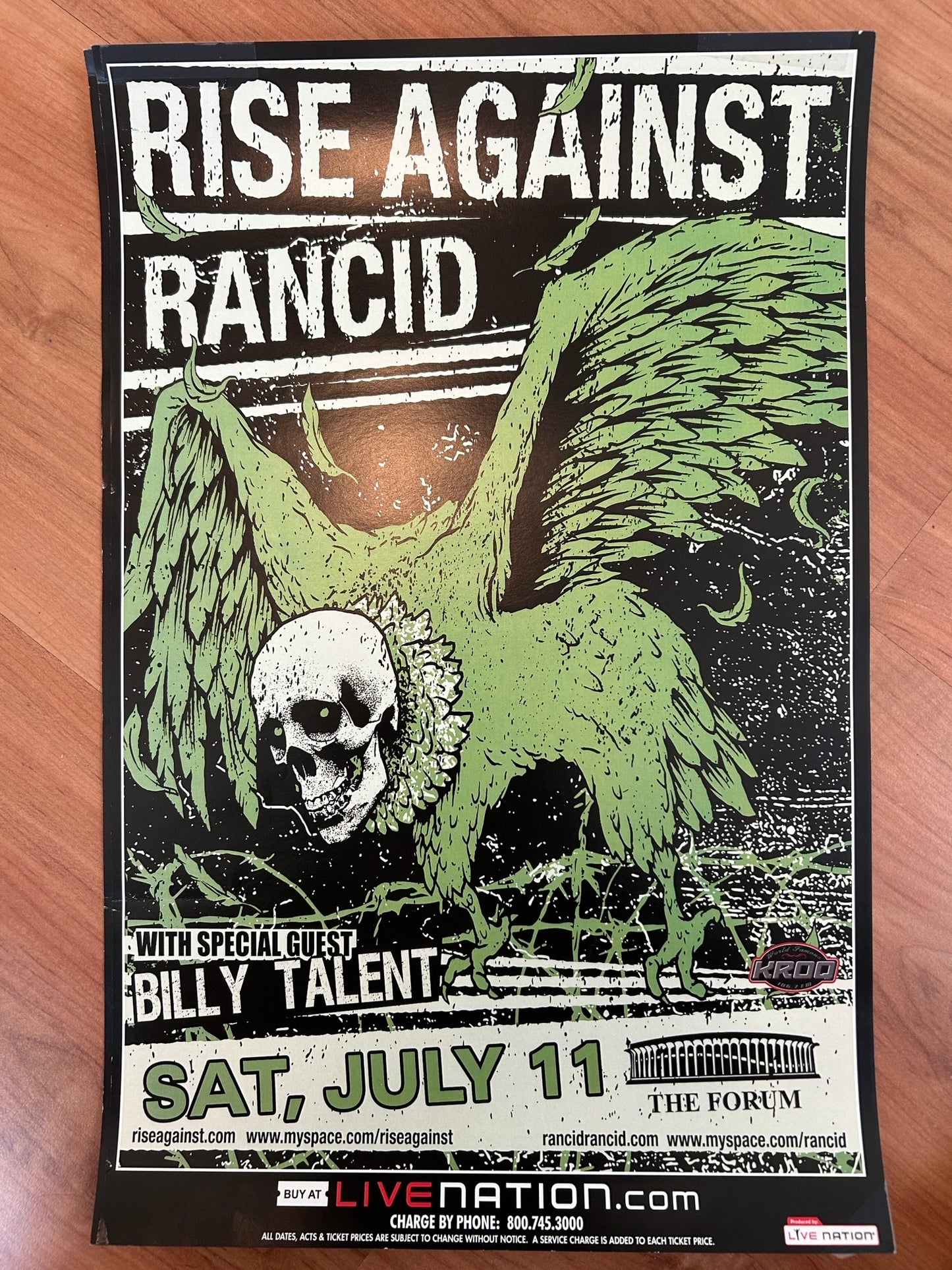 RANCID / RISE AGAINST / BILLY TALENT POSTER